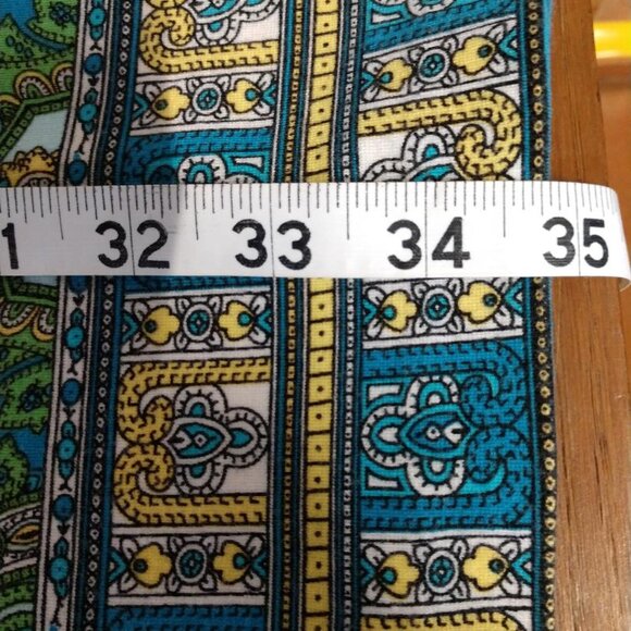 Talbots Dress Colorful Blue Green Paisley Sheath Dress 3/4 sleeve size 10 - Picture 8 of 8